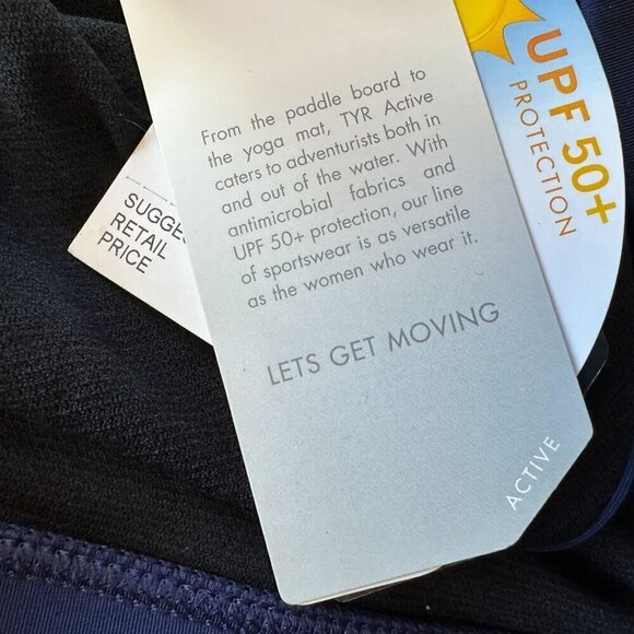 NWT TYR Active UPF 50+ Drawstring Blue Bikini Briefs Bottoms Womens Large - Picture 6 of 8